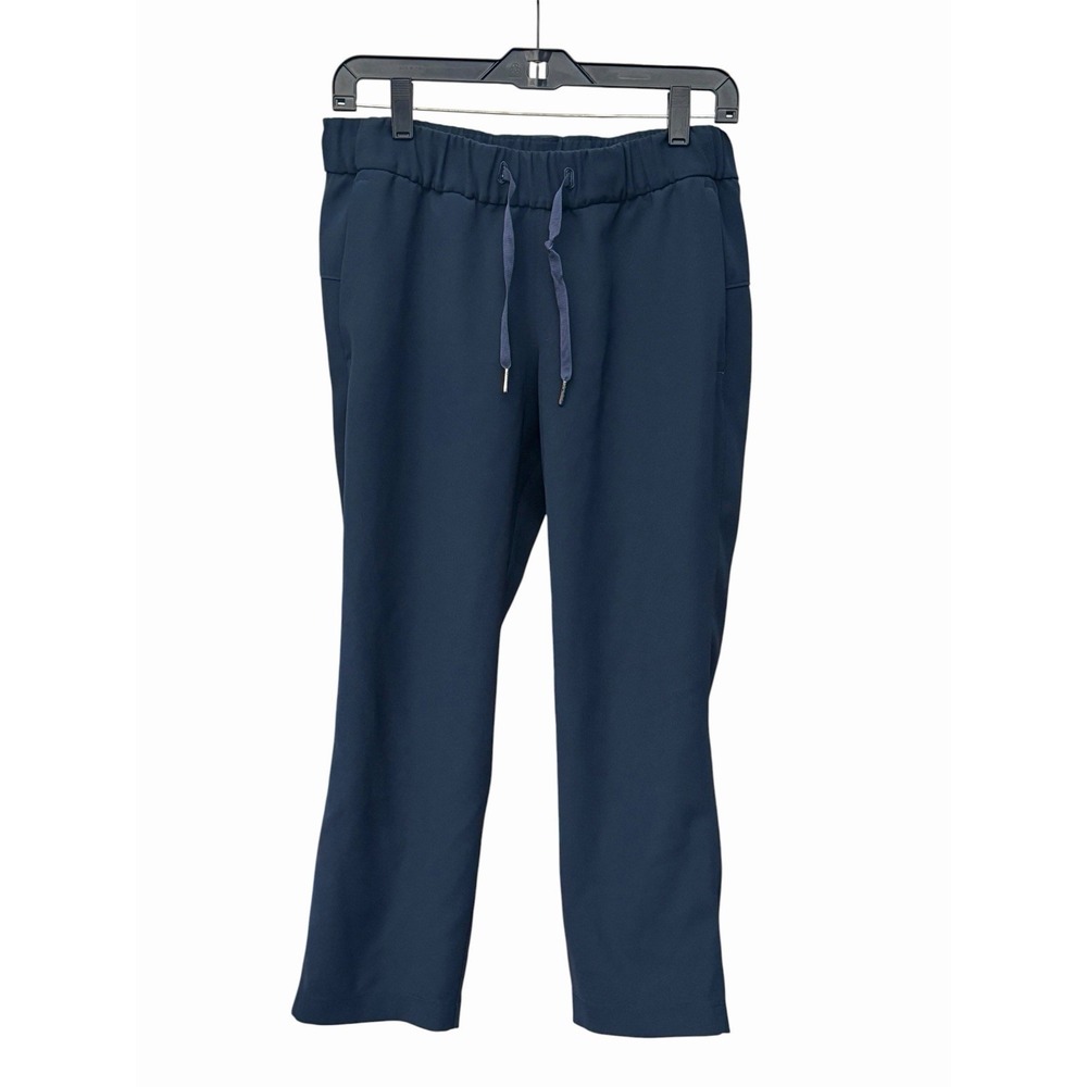 LULULEMON On The Fly Crop Sz 8 True Navy Woven 23" Womens Athletic Pants #U4-4